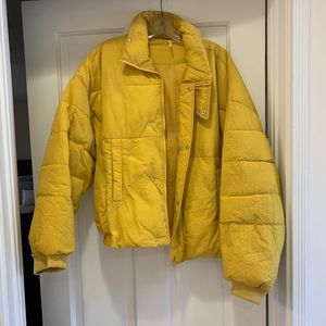 Free people yellow puffer